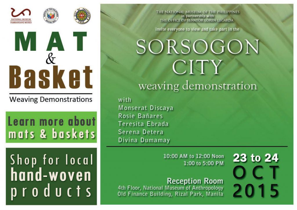 Mat and Basket Weavers from Sorsogon Featured at the National Museum